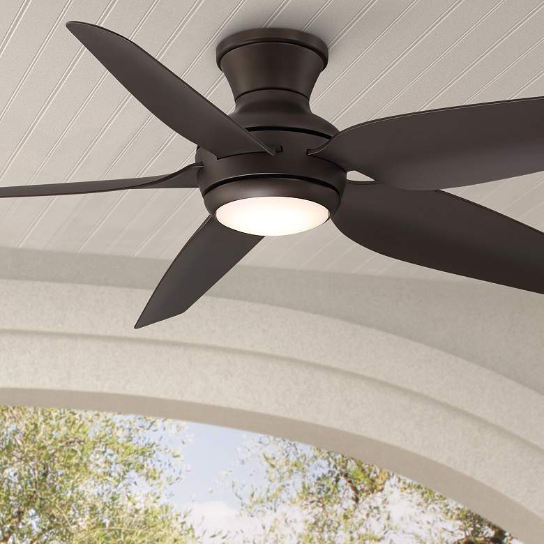 Image 1 52 inch Casa Vieja Del Diego Bronze LED Indoor/Outdoor Hugger Ceiling Fan