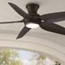52" Casa Vieja Del Diego Bronze LED Indoor/Outdoor Hugger Ceiling Fan