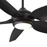 52" Casa Vieja Del Diego Matte Black LED Indoor/Outdoor Ceiling Fan