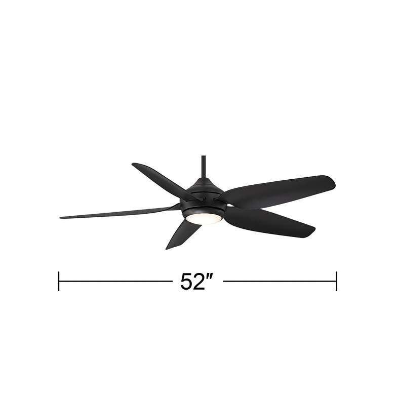 Image 6 52" Casa Vieja Del Diego Matte Black LED Indoor/Outdoor Ceiling Fan more views