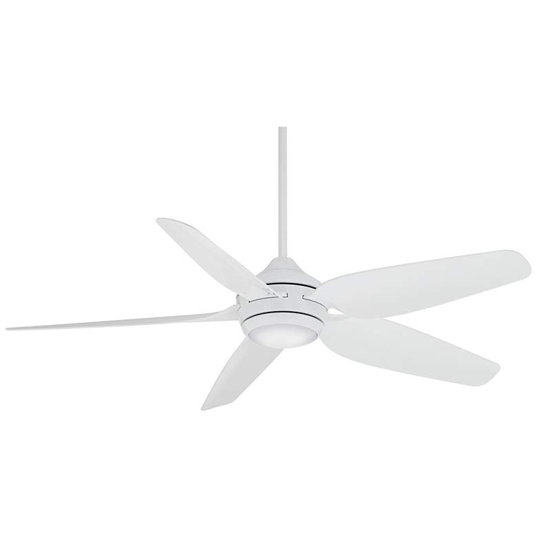 Image 2 52" Casa Vieja Del Diego Matte White LED Indoor/Outdoor Ceiling Fan