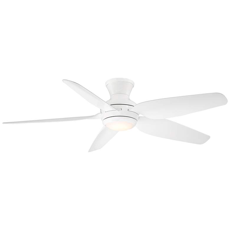 Image 2 52" Casa Vieja Del Diego White LED Indoor/Outdoor Hugger Ceiling Fan