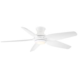 52&quot; Casa Vieja Del Diego White LED Indoor/Outdoor Hugger Ceiling Fan