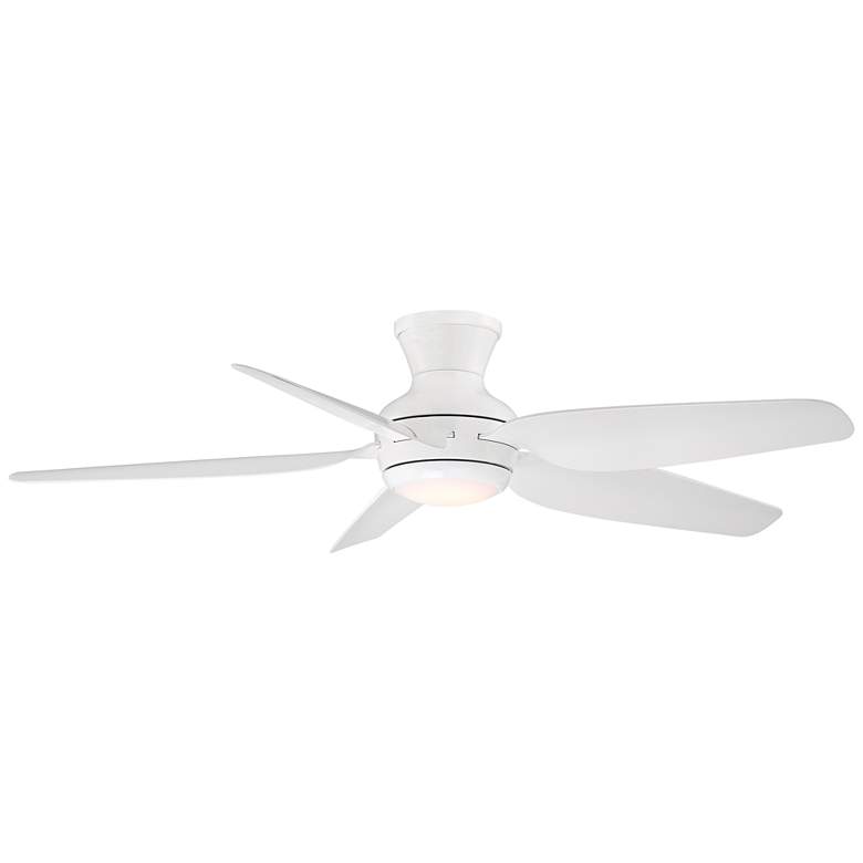 Image 5 52" Casa Vieja Del Diego White LED Indoor/Outdoor Hugger Ceiling Fan more views