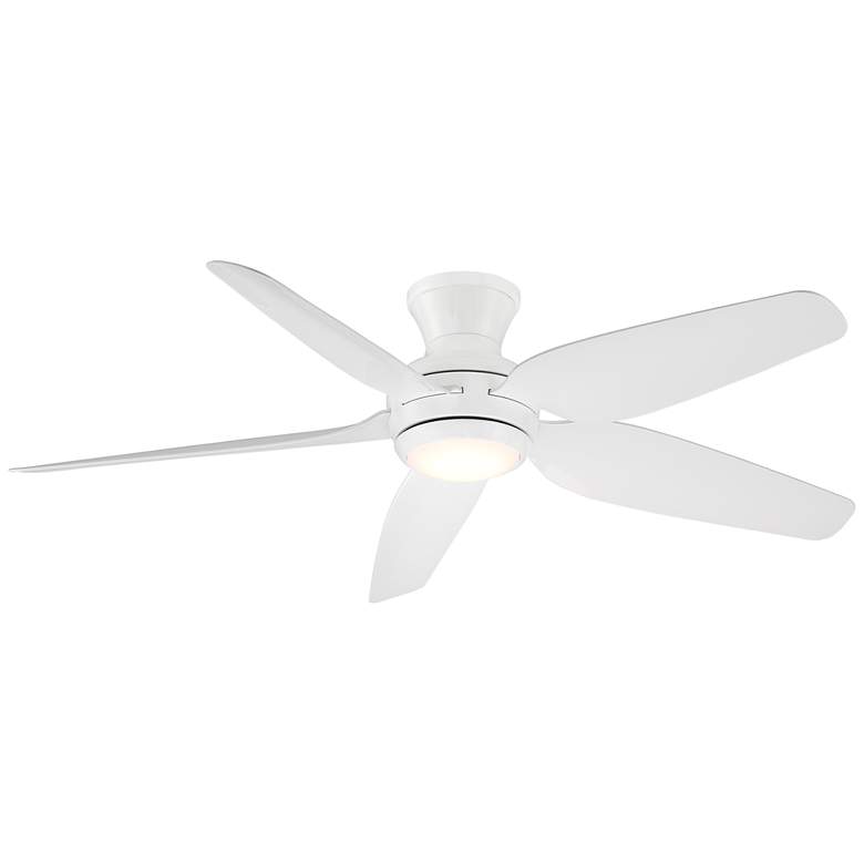 Image 6 52" Casa Vieja Del Diego White LED Indoor/Outdoor Hugger Ceiling Fan more views