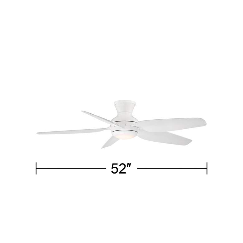 Image 7 52" Casa Vieja Del Diego White LED Indoor/Outdoor Hugger Ceiling Fan more views
