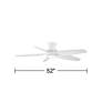 52" Casa Vieja Del Diego White LED Indoor/Outdoor Hugger Ceiling Fan