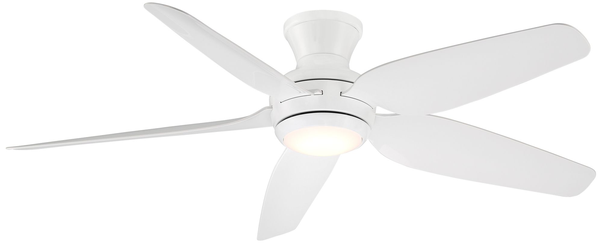 52" Casa Vieja Del Diego White LED Indoor/Outdoor Hugger Ceiling Fan in scene