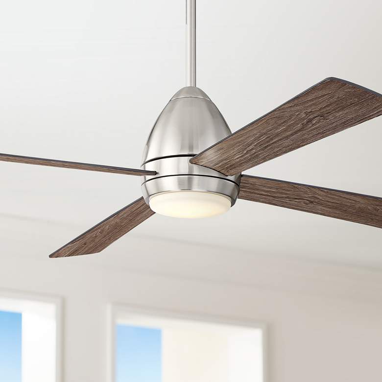 Image 1 52 inch Casa Vieja Del Largo Brushed Nickel LED Ceiling Fan