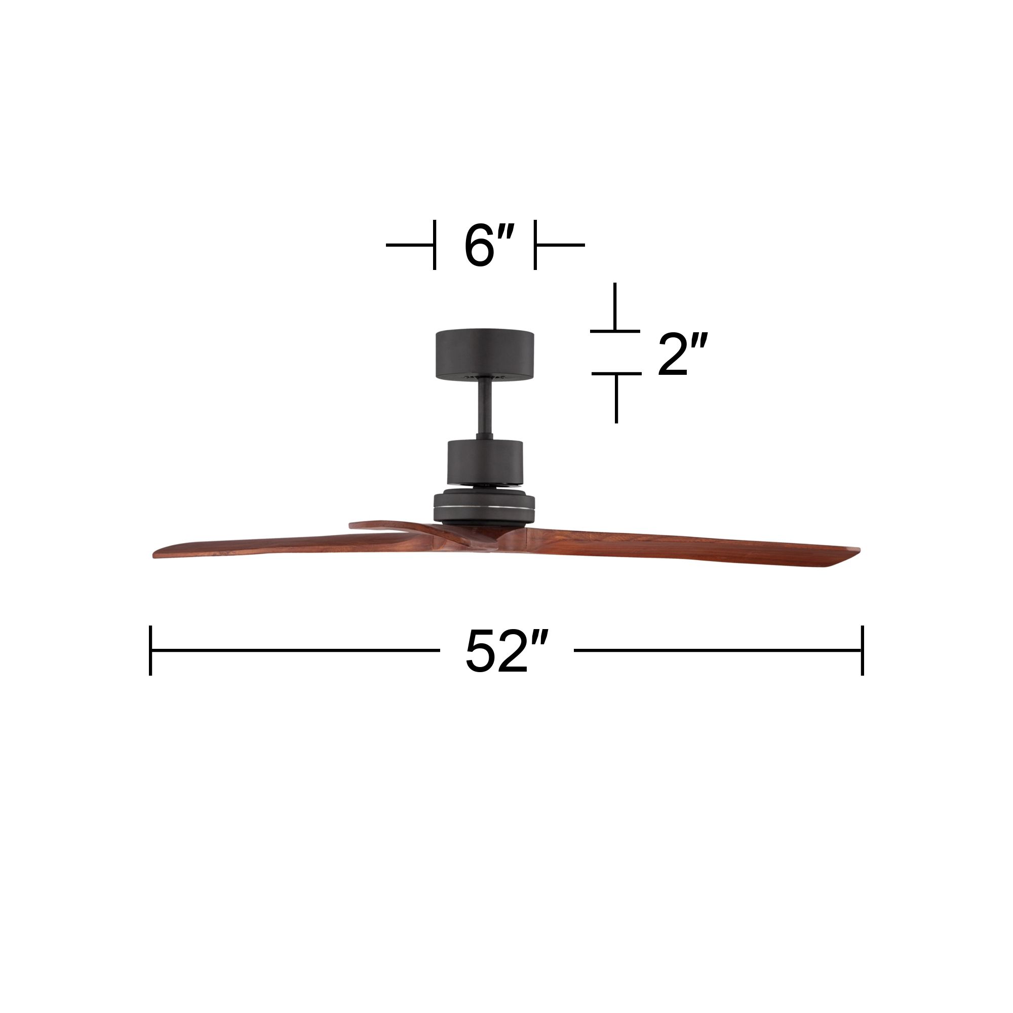 52" Casa Vieja Delta DC Bronze Outdoor Ceiling Fan with Remote
