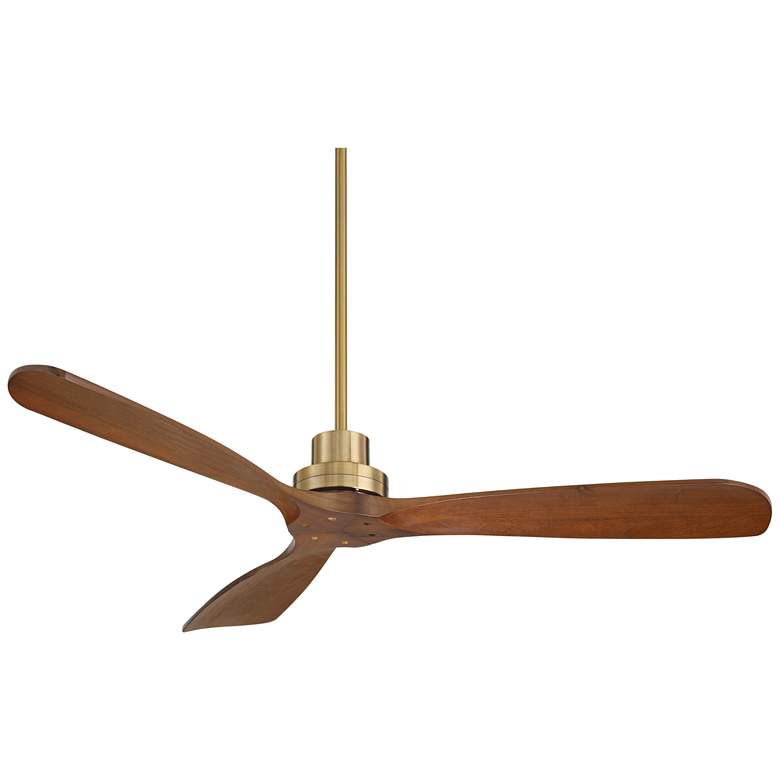 Image 2 52" Casa Vieja Delta DC Soft Brass Ceiling Fan with Remote