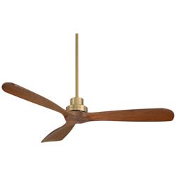 52" Casa Vieja Delta DC Soft Brass Ceiling Fan with Remote