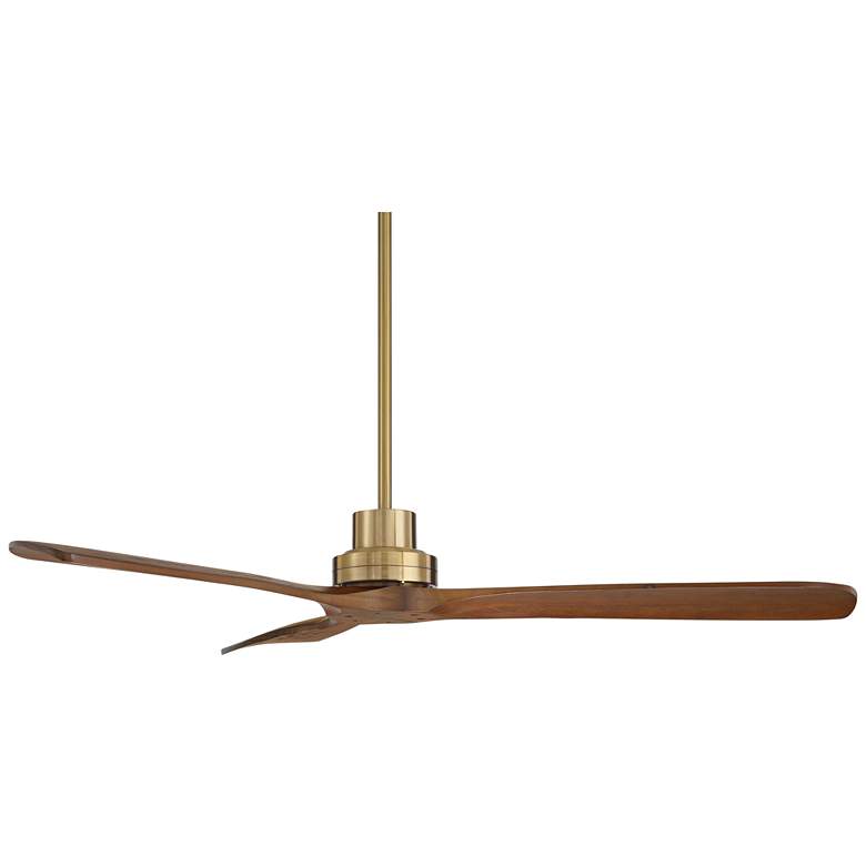 Image 6 52" Casa Vieja Delta DC Soft Brass Ceiling Fan with Remote more views