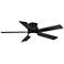 52" Casa Vieja Grand Palm Black Damp Rated LED Hugger Fan with Remote