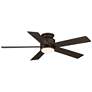 52" Casa Vieja Grand Palm Bronze LED Damp Rated Hugger Fan with Remote