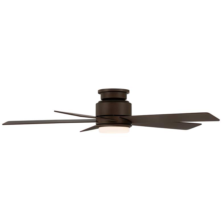Image 6 52" Casa Vieja Grand Palm Bronze LED Damp Rated Hugger Fan with Remote more views