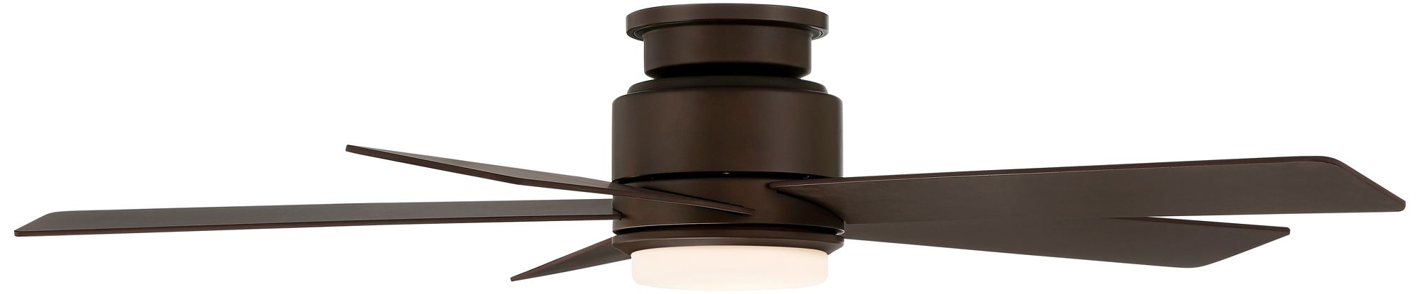 52" Casa Vieja Grand Palm Bronze LED Damp Rated Hugger Fan with Remote in scene