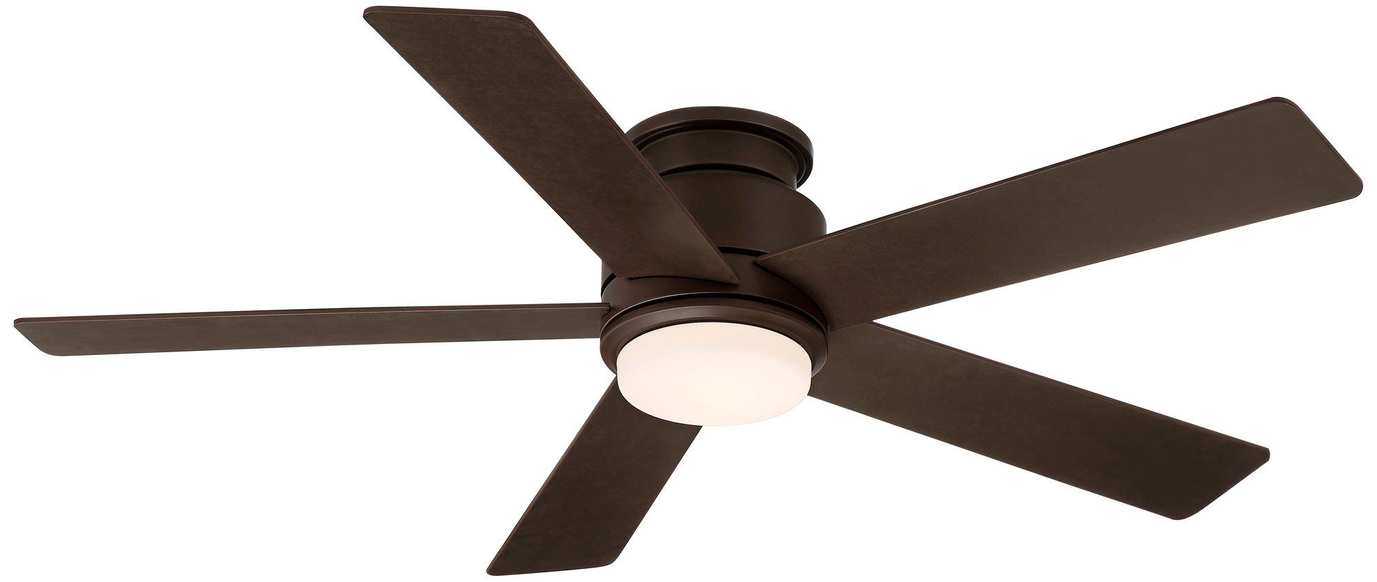 52" Casa Vieja Grand Palm Bronze LED Damp Rated Hugger Fan with Remote in scene