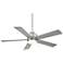 52" Casa Vieja Grand Palm Brushed Nickel LED Damp Rated Fan