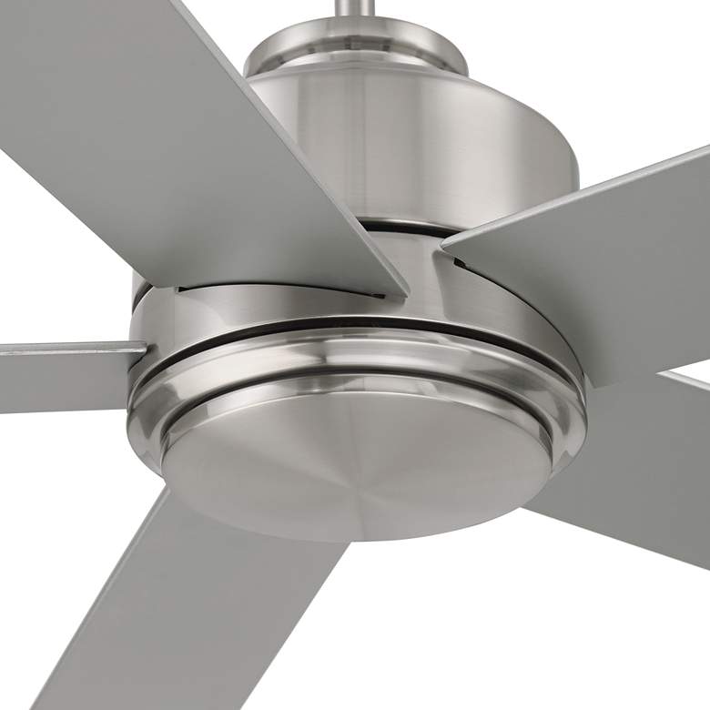 Image 4 52" Casa Vieja Grand Palm Brushed Nickel LED Damp Rated Fan more views