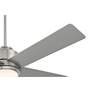 6_52" Casa Vieja Grand Palm Brushed Nickel LED Damp Rated Fan more views