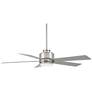 7_52" Casa Vieja Grand Palm Brushed Nickel LED Damp Rated Fan more views