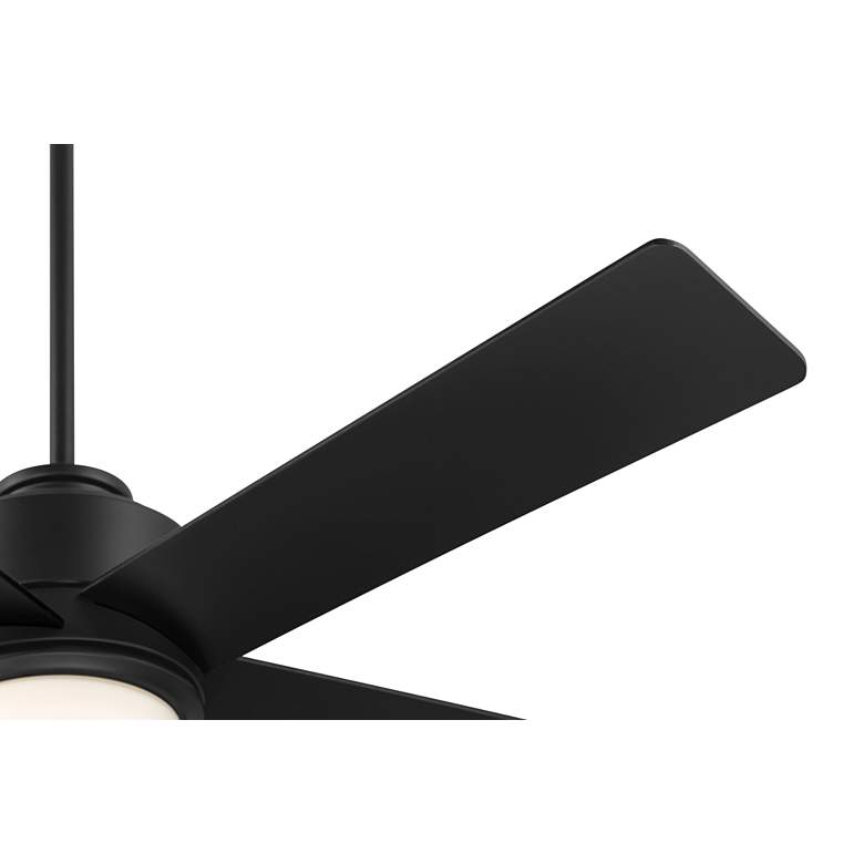 Image 5 52" Casa Vieja Grand Palm Matte Black LED Damp Rated Fan with Remote more views