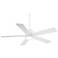 52" Casa Vieja Grand Palm Matte White LED Damp Rated Fan with Remote