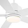 4_52" Casa Vieja Grand Palm Matte White LED Damp Rated Fan with Remote more views