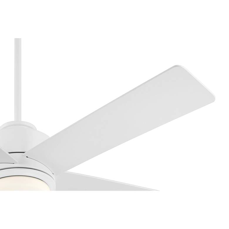 Image 5 52" Casa Vieja Grand Palm Matte White LED Damp Rated Fan with Remote more views