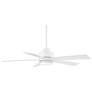 7_52" Casa Vieja Grand Palm Matte White LED Damp Rated Fan with Remote more views