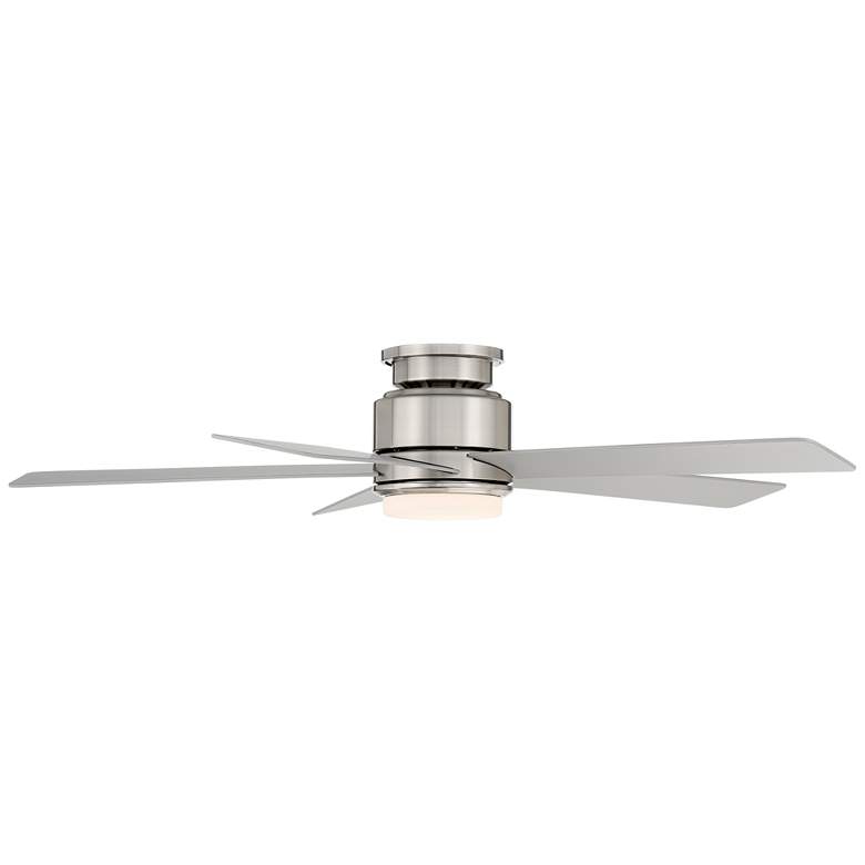 Image 6 52" Casa Vieja Grand Palm Nickel LED Damp Rated Hugger Fan with Remote more views