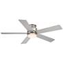 52" Casa Vieja Grand Palm Nickel LED Damp Rated Hugger Fan with Remote