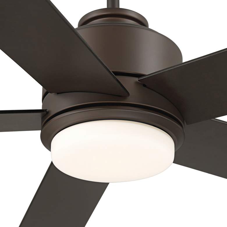 Image 3 52" Casa Vieja Grand Palm Oil Rubbed Bronze LED Damp Rated Fan more views