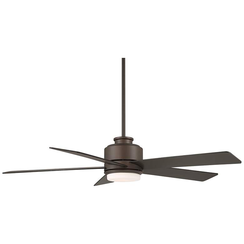 Image 6 52" Casa Vieja Grand Palm Oil Rubbed Bronze LED Damp Rated Fan more views