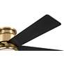7_52" Casa Vieja Grand Palm Soft Brass LED Damp Rated Hugger Fan more views