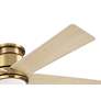 7_52" Casa Vieja Grand Palm Soft Brass LED Damp Rated Hugger Fan more views