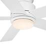 52" Casa Vieja Grand Palm White LED Damp Rated Hugger Fan with Remote