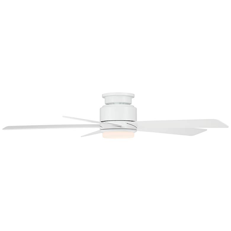 Image 6 52" Casa Vieja Grand Palm White LED Damp Rated Hugger Fan with Remote more views