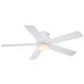 52" Casa Vieja Grand Palm White LED Damp Rated Hugger Fan with Remote