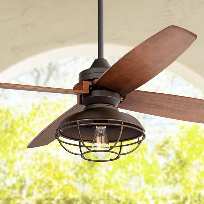 Image 1 52" Casa Vieja Impel Franklin Park Bronze Ceiling Fan