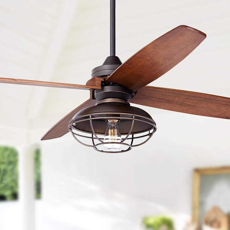 Image 1 52 inch Casa Vieja Impel Franklin Park Bronze LED Ceiling Fan