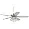 52" Casa Vieja Journey Brushed Nickel Deco LED Ceiling Fan with Remote