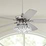 1_52" Casa Vieja Journey Brushed Nickel Deco LED Ceiling Fan with Remote