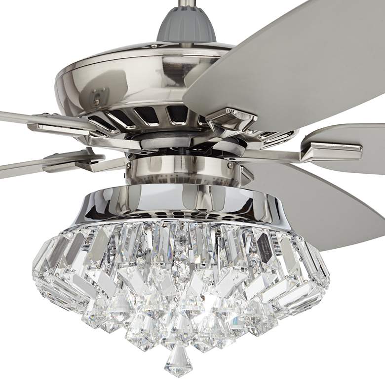 Image 3 52" Casa Vieja Journey Brushed Nickel Deco LED Ceiling Fan with Remote more views