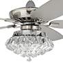 3_52" Casa Vieja Journey Brushed Nickel Deco LED Ceiling Fan with Remote more views
