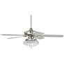 6_52" Casa Vieja Journey Brushed Nickel Deco LED Ceiling Fan with Remote more views