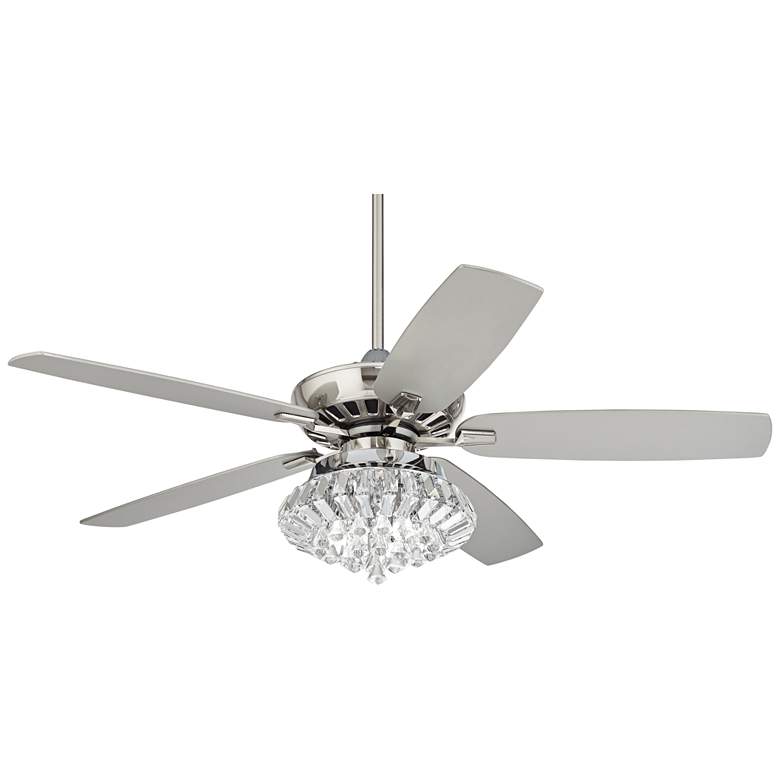 Image 7 52" Casa Vieja Journey Brushed Nickel Deco LED Ceiling Fan with Remote more views