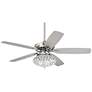 7_52" Casa Vieja Journey Brushed Nickel Deco LED Ceiling Fan with Remote more views