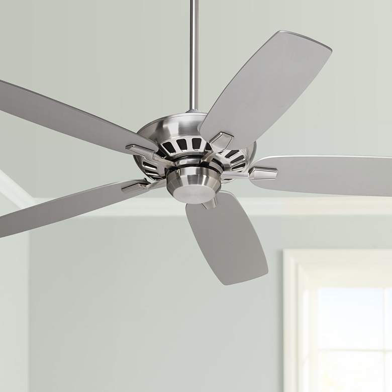 Image 1 52" Casa Vieja Journey Brushed Nickel Indoor Ceiling Fan with Remote